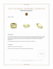 0.96 Ct. Yellow Sapphire from Madagascar Appraisal