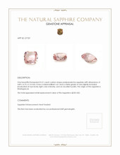 0.51 Ct. Padparadscha Sapphire from Madagascar Appraisal