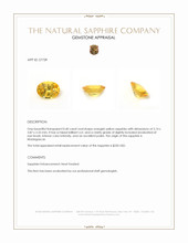 0.40 Ct. Orangish Yellow Sapphire from Madagascar Appraisal