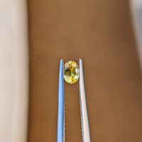 0.40 Ct. Orangish Yellow Sapphire from Madagascar Life Style