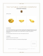 0.57 Ct. Orangish Yellow Sapphire from Madagascar Appraisal