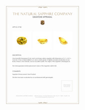 0.46 Ct. Yellow Sapphire from Madagascar Appraisal