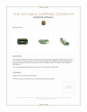 0.40 Ct. Green Sapphire from Madagascar Appraisal