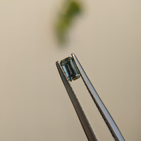 0.42 Ct. Bluish Green Sapphire from Madagascar Life Style