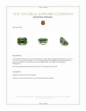 0.36 Ct. Green Sapphire from Madagascar Appraisal