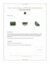 0.36 Ct. Green Sapphire from Madagascar Appraisal