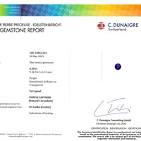 4.50 Ct. Purple Sapphire from Ceylon (Sri Lanka) Scan Report