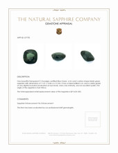 6.54 Ct. Bluish Green Sapphire from East Africa Appraisal