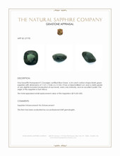 6.54 Ct. Bluish Green Sapphire from East Africa Appraisal