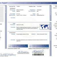27.12 Ct. Blue Sapphire from Ceylon (Sri Lanka) Scan Report