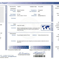 8.11 Ct. Blue Sapphire from Ceylon (Sri Lanka) Scan Report