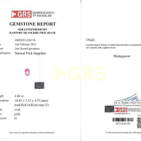 3.04 Ct. Pink Sapphire from Madagascar Scan Report