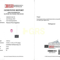 3.04 Ct. Pink Sapphire from Madagascar Scan Report