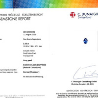 3.33 Ct. Bluish Green Sapphire from Burma (Myanmar) Scan Report