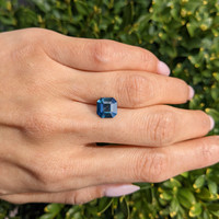 2.80 Ct. Greenish Blue Sapphire from Madagascar Life Style