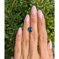 2.80 Ct. Greenish Blue Sapphire from Madagascar Life Style