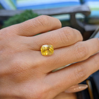3.74 Ct. Yellow Sapphire from Ceylon (Sri Lanka) Life Style