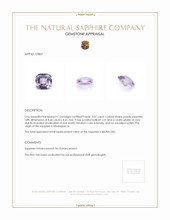 3.02 Ct. Purple Sapphire from Madagascar Appraisal