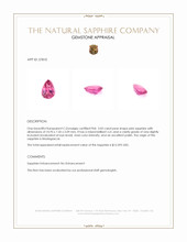 3.03 Ct. Pink Sapphire from Madagascar Appraisal
