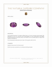 6.45 Ct. Purple Sapphire from Madagascar Appraisal