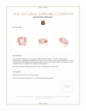 1.13 Ct. Padparadscha Sapphire from Madagascar Appraisal
