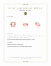 1.13 Ct. Padparadscha Sapphire from Madagascar Appraisal