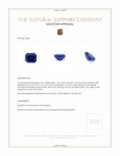 1.06 Ct. Sapphire from Ceylon (Sri Lanka) Appraisal