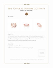1.60 Ct. Padparadscha Sapphire from Ceylon (Sri Lanka) Appraisal