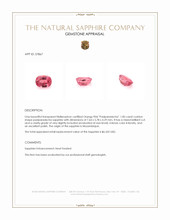 1.85 Ct. Padparadscha Sapphire from Mozambique Appraisal