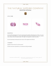2.59 Ct. Pink Sapphire from Ceylon (Sri Lanka) Appraisal