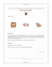 1.52 Ct. Padparadscha Sapphire from Madagascar Appraisal