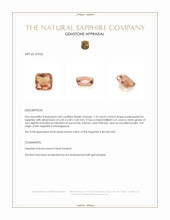 1.52 Ct. Padparadscha Sapphire from Madagascar Appraisal