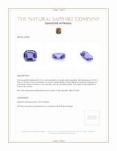 2.65 Ct. Violet Sapphire from Ceylon (Sri Lanka) Appraisal