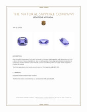 2.65 Ct. Violet Sapphire from Ceylon (Sri Lanka) Appraisal