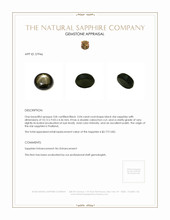 5.04 Ct. Black Star Sapphire from Thailand Appraisal