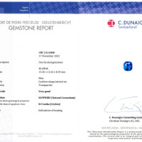11.29 Ct. Sapphire from Ceylon (Sri Lanka) Scan Report