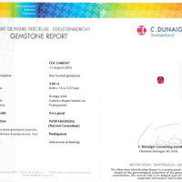 3.06 Ct. Padparadscha Sapphire from Madagascar Scan Report