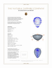 2.08 Ct. Sapphire from Ceylon (Sri Lanka) 3 D Scan Report