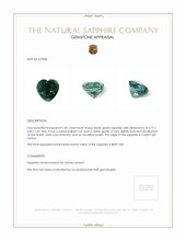 1.85 Ct. Bluish Green Sapphire from Ceylon (Sri Lanka) Appraisal
