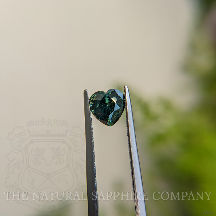 1.85 Ct. Bluish Green Sapphire from Ceylon (Sri Lanka)