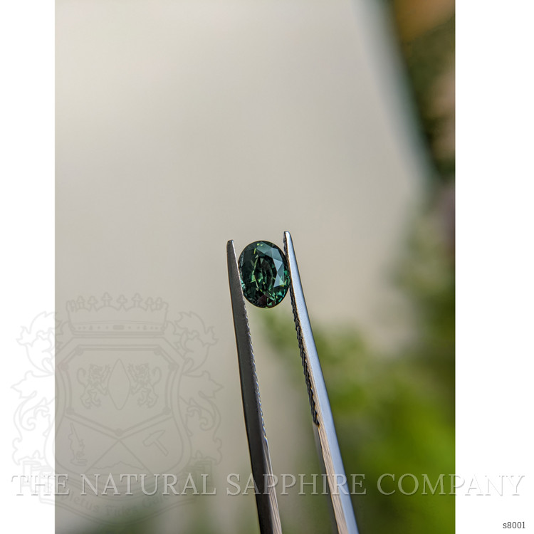 1.19 Ct. Bluish Green Sapphire from Ceylon (Sri Lanka)