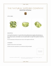 1.47 Ct. Yellowish Green Sapphire from Ceylon (Sri Lanka) Appraisal
