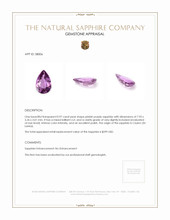 0.97 Ct. Pinkish Purple Sapphire from Ceylon (Sri Lanka) Appraisal