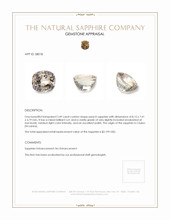 3.49 Ct. Peach Sapphire from Ceylon (Sri Lanka) Appraisal