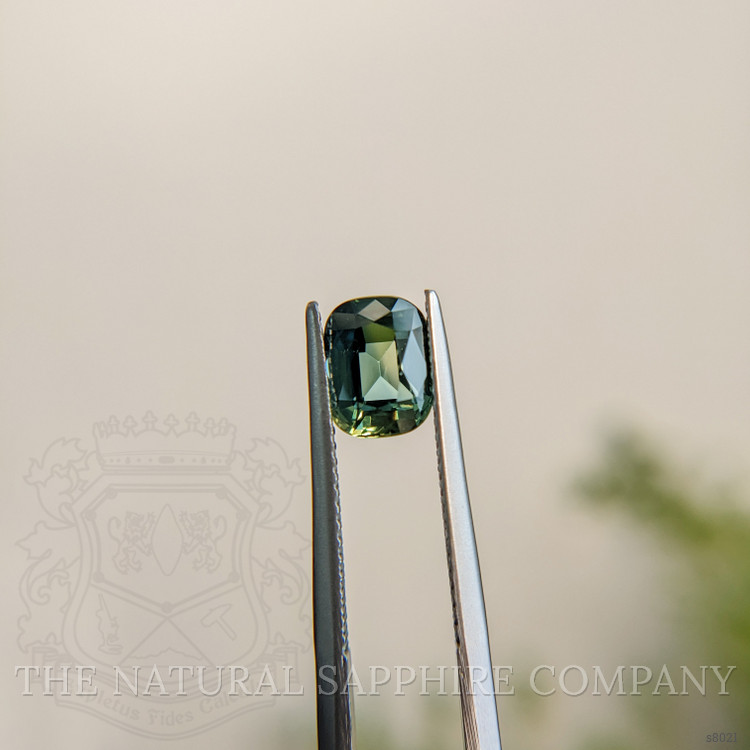 2.02 Ct. Bluish Green Sapphire from Ceylon (Sri Lanka)