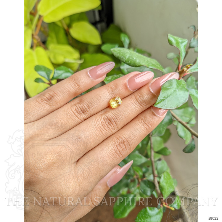 2.18 Ct. Orangish Yellow Sapphire from Ceylon (Sri Lanka)