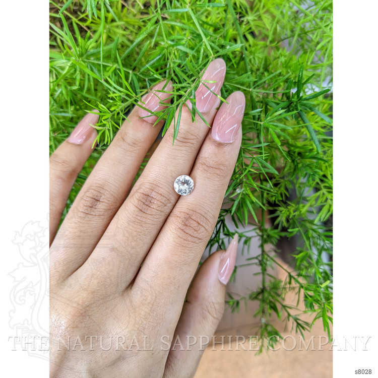 1.38 Ct. White Sapphire from Ceylon (Sri Lanka)