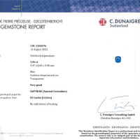 5.06 Ct. Blue Sapphire from Ceylon (Sri Lanka) Scan Report