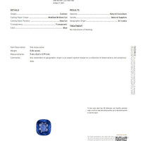 5.06 Ct. Blue Sapphire from Ceylon (Sri Lanka) Scan Report