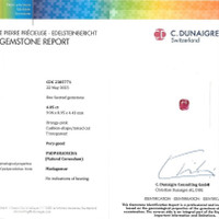 4.05 Ct. Padparadscha Sapphire from Madagascar Scan Report